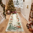 thumbnail image 1 of Moynesa 2'x6' Christmas Runner Rugs for Hallway, Washable Kitchen Rug Carpet Runner, Non-Slip Low Pile Soft Winter Boho Holiday Xmas Decor Modern Mat for Entrance Bedroom Laundry, Beige, 1 of 11