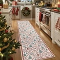 thumbnail image 1 of Moynesa Christmas Runner Rugs 2'x8' Beige Hallway Rug Xmas Tree Runner Kitchen Rug Washable Rug Non Slip Moroccan Carpet Holiday Decor Geometric Soft Rug for Bedroom Bathroom Laundry Living Room, 1 of 11