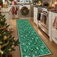 thumbnail image 1 of Moynesa Christmas Runner Rugs 2'x8' Green Hallway Rug Xmas Tree Runner Kitchen Rug Washable Rug Non Slip Moroccan Carpet Holiday Decor Geometric Soft Rug for Bedroom Bathroom Laundry Living Room, 1 of 11