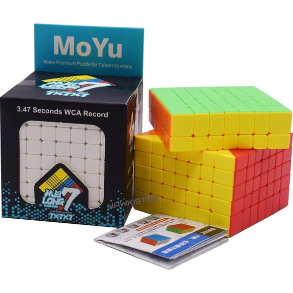 Moyu Mfjs Meilong 7X7 Cube Stickerless Speed Magic Cube, 66Mm Size, For Teen
