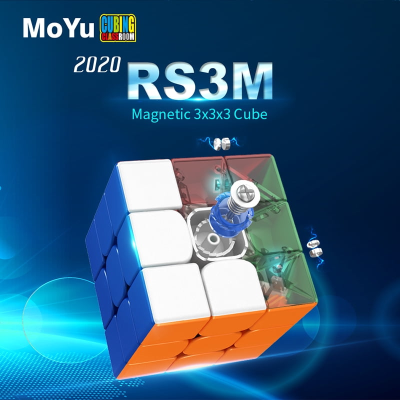 Moyu RS3M 3x3 Magnetic Speed Cube Puzzle Fidget Toys Stickerless
