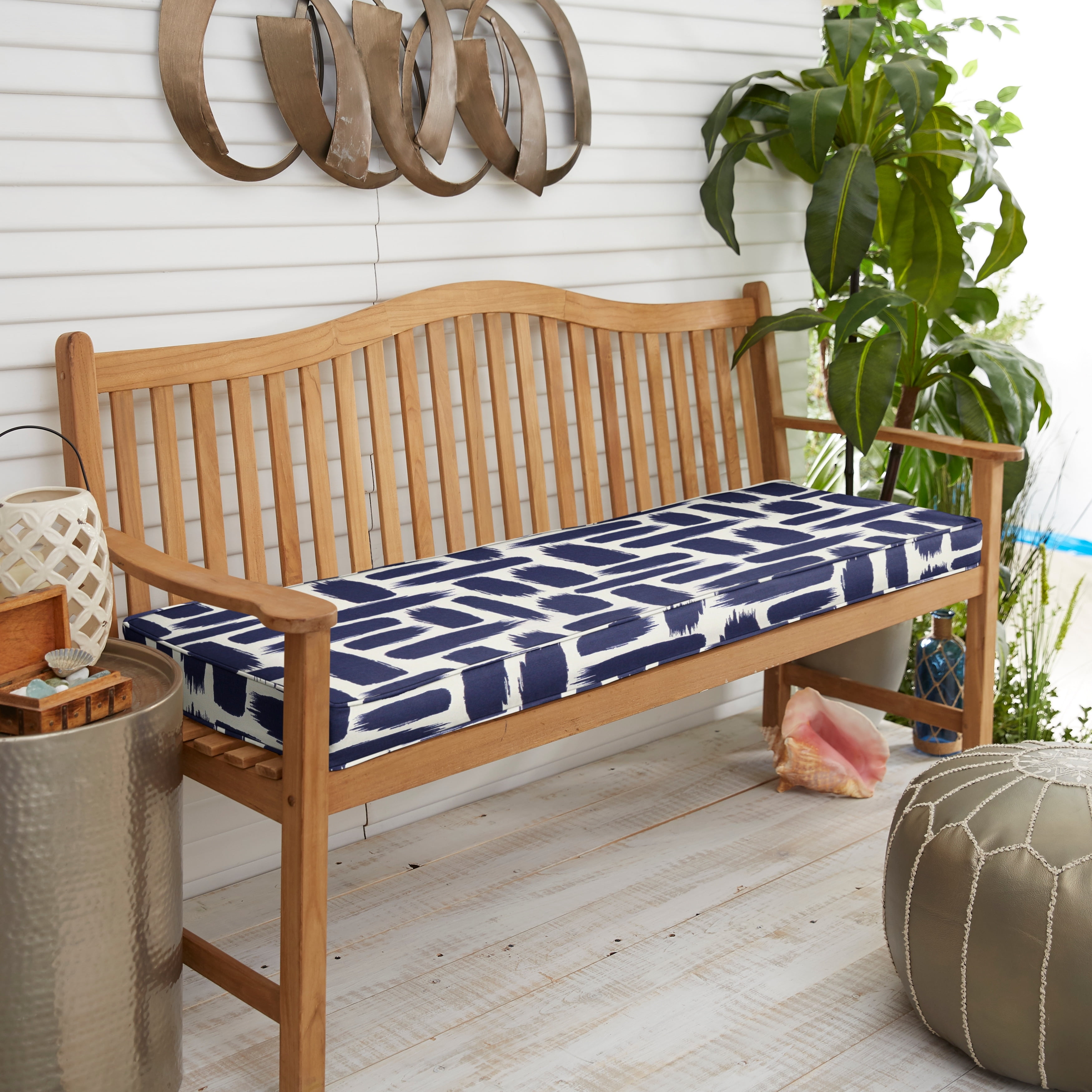 Sunbrella 48 X 19 X 3 Canvas Outdoor Corded Bench Cushion Charcoal Gray  : Target
