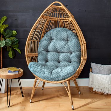 Free Shipping! Sorra Home Egg Chair Cushion - 44 in x 27 in x 4 in - Black - Walmart.com ...