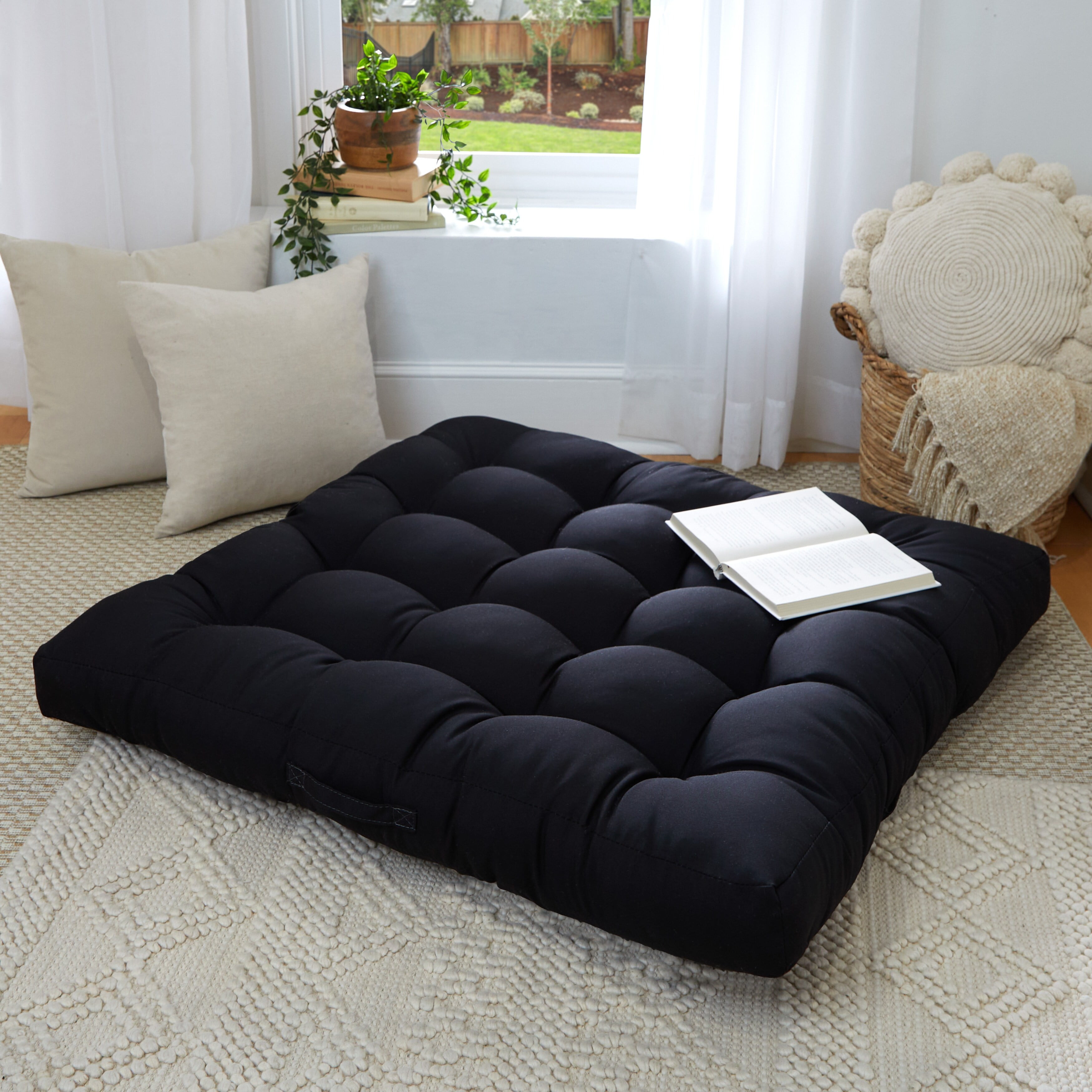 https://i5.walmartimages.com/seo/Mozaic-Company-Humble-Haute-Large-Sunbrella-Square-Tufted-Floor-Pillow-with-Handle-40-in-x-40-in-x-5-Canvas-Black_f2c856ad-6a11-4e58-b1a7-a33fca4c45ef.cbc69c1fe4c54ee6f472f0c17286dccb.jpeg