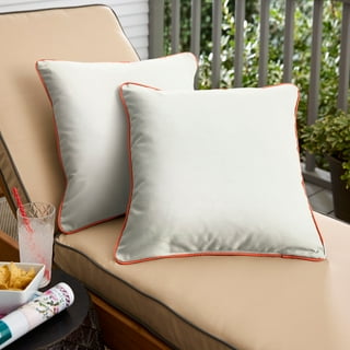 Sorra Home Preview Lagoon Square Outdoor/Indoor Large Knife Edge Throw Pillow 24 in. x 24 in. (Set of 2)