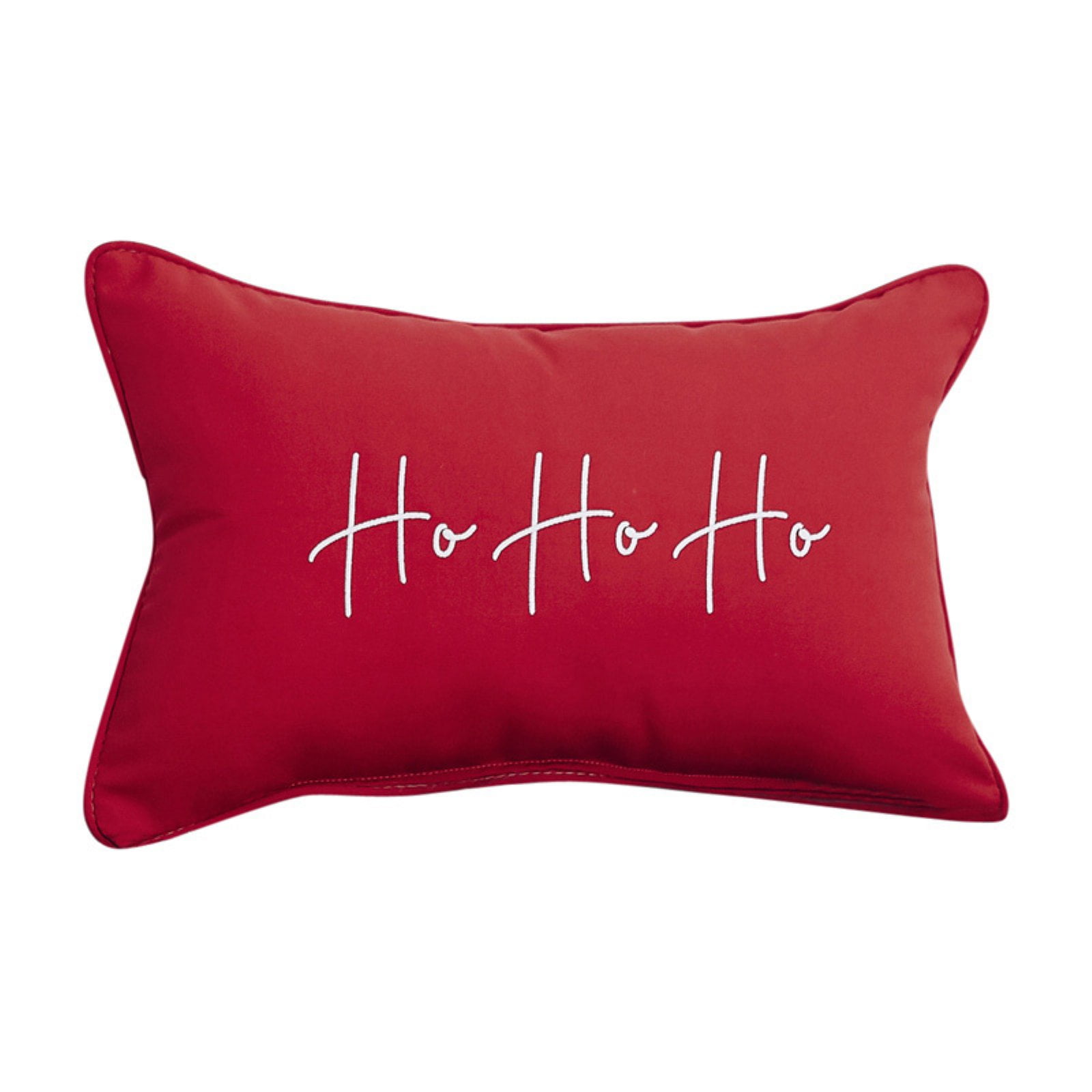 Mozaic Company Sunbrella Indoor / Outdoor Ho Ho Ho Embroidered Christmas Pillow