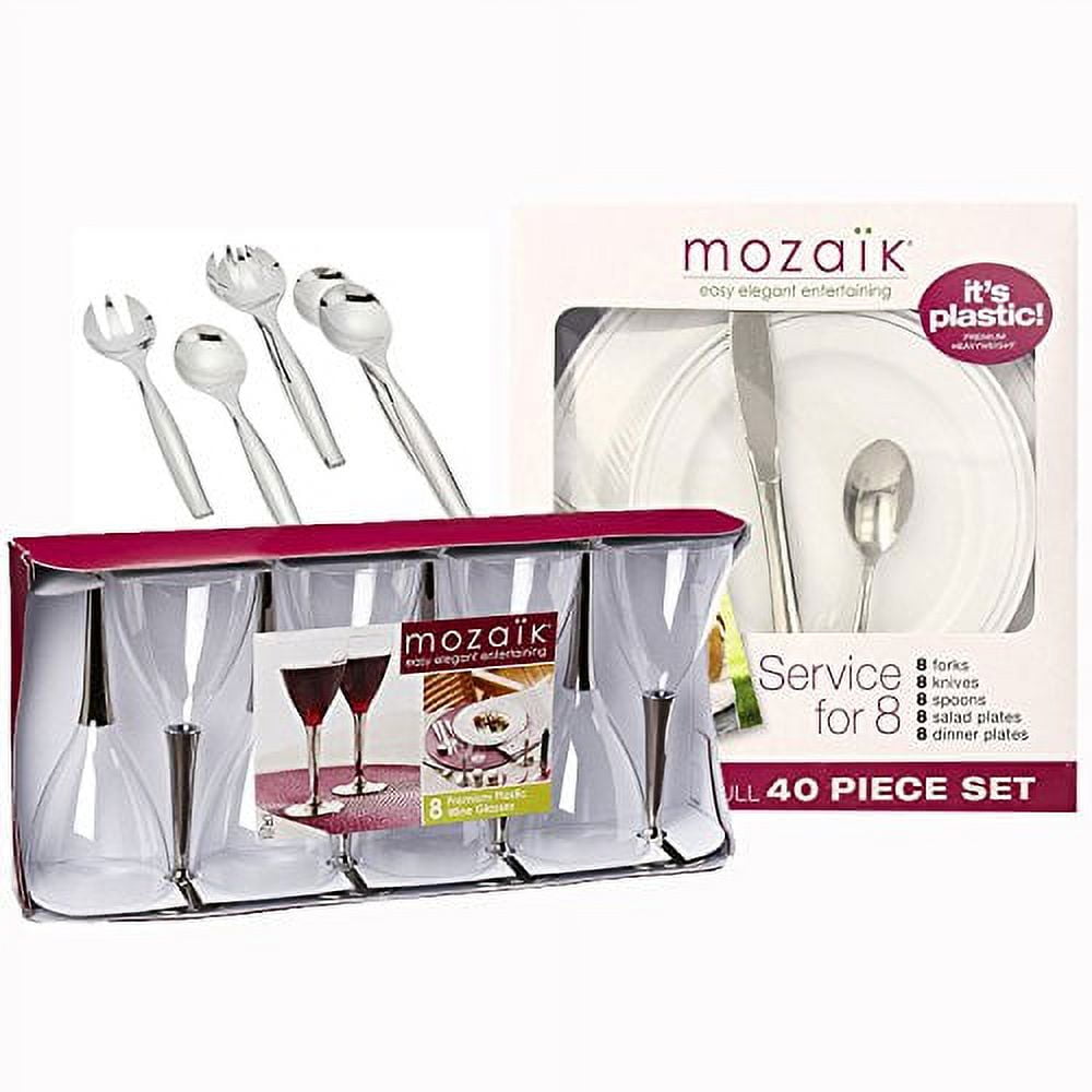 Mozaik Elegant Meal Party Premium Plastic Set Kenya Ubuy