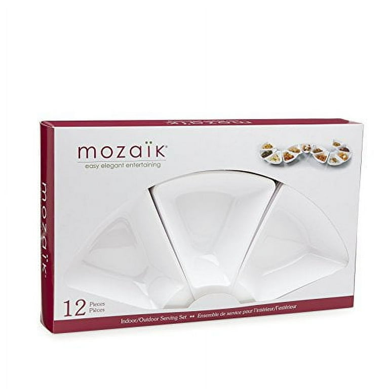 Mozaik Premium Plastic Entertaining and Tapas Set, 12 pieces