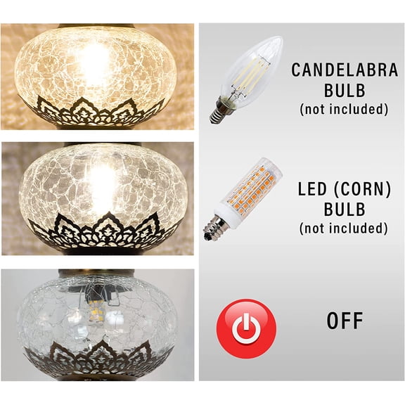 Mozaist Turkish Table Lamp, Swan Neck Mosaic, Moroccan Decorative Glass, Bohemian Vintage, Tiffany Style with US Plug and E12 Socket