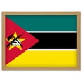 thumbnail image 1 of Mozambique National Flag Patriotic Vexillology World Flags Country Region Poster Artwork Framed Wall Art Print A4, 1 of 4