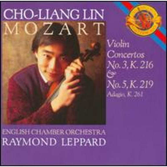 Pre-Owned Mozart: Violin Concertos Nos. 3 & 5; Adagio for Orchestra (CD 0074644236422) by Cho-Liang Lin (violin), English Chamber (chamber ensemble), Raymond Leppard (conductor)