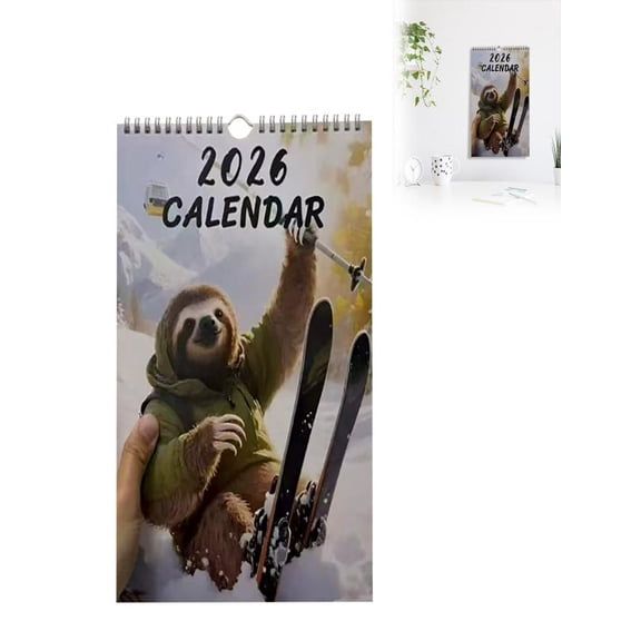 Mozhitti 2026 Four Seasons Pet Companion Tree Sloth's Slow Universe Lazy And Series Calendar