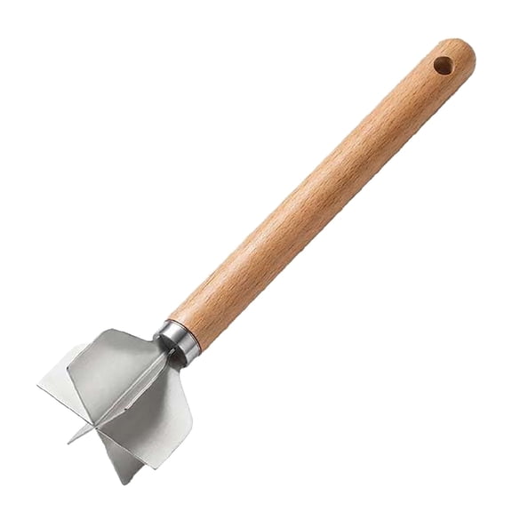 Mozhitti 304 Stainless Steel Meat Chopper 6 Ground Beef Masher With Wooden Handle Ground Beef Chopper Tool Suitable For Making Ground Meat Mashed Potatoes Jam And More