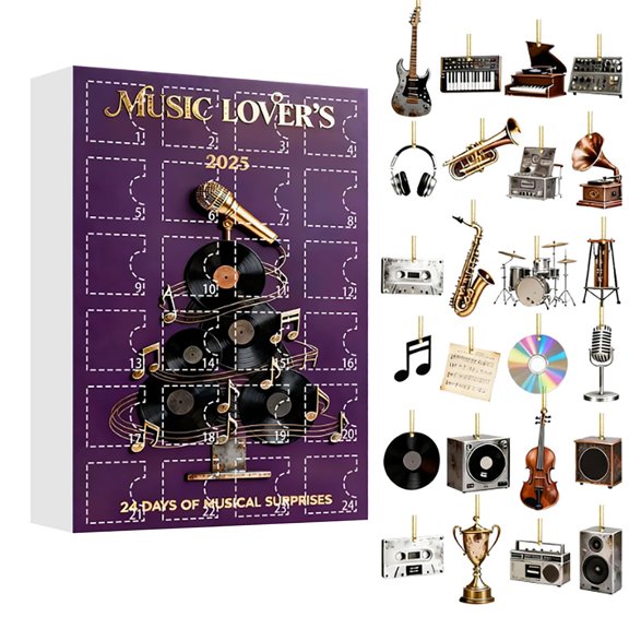 Mozhitti Advent Calendar Anatomy Christmas Countdown Pendant Containing 24 Acrylic Pendants Suitable For Various Party Activities Related Supplies (B)