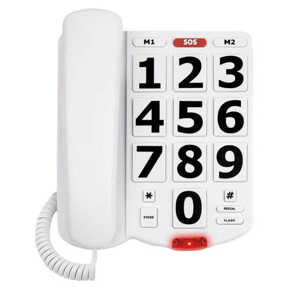 Mozhitti Big Button Phone For Elderly Seniors Home Land Line Phone One Key For Help Telephone For The Visually Hearing Impaired