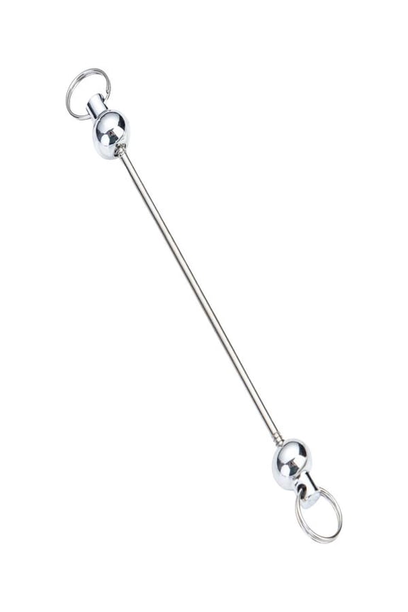 Blank Beaded Keychain Bar Metal DIY Beaded Keychain Bar Pendant Eady Detachable Key (electroplated Silver)