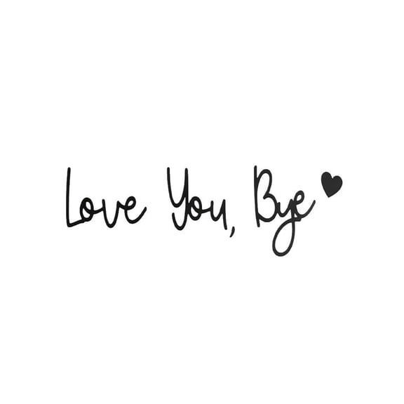 Mozhitti Bye Love You Wooden Script Sign Hallway Home Door Love You Bye Sign Above Door Wood Entryway Decor Door Topper Family Wall Art Modern For Valentine's Decoration With Glue Point