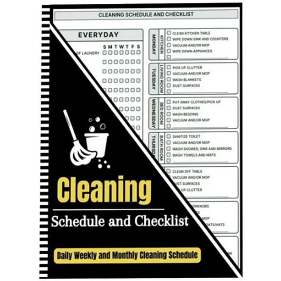 Mozhitti Cleaning Schedule And Checklist Cleaning Planner Cleaning Schedule Planner Daily Weekly And Monthly Cleaning Schedule Daily Chore Chart Weekly Task Planner Househol
