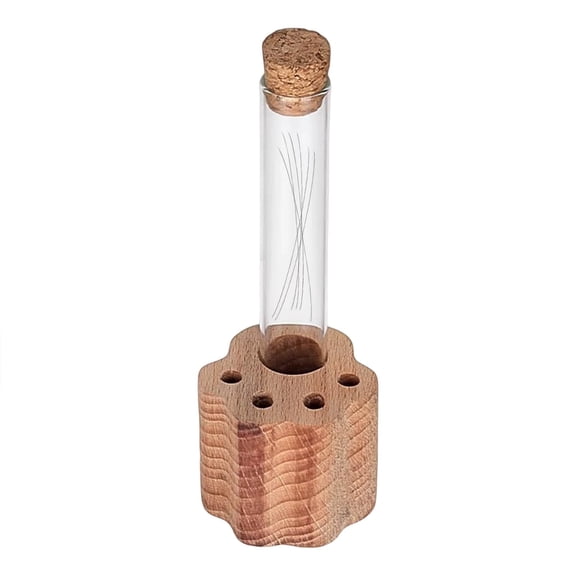 Mozhitti Container For Storing Cats Glass Storage For Memorial Keepsake With Wooden Base Keepsake Box For Women Men Father Mother Friends Family