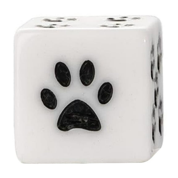 Mozhitti D6 Dice Set Dog Foot 6 Pages Standard Dice 6 Dice Party Accessories DND Board Game 16mm