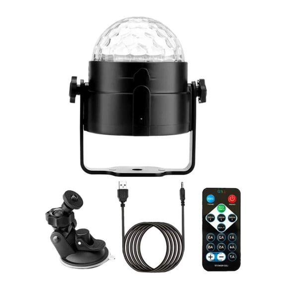 Mozhitti Disco Lights Colors Music Activated Disco Lights With Star Pattern 360 Rotatable USB Party Light