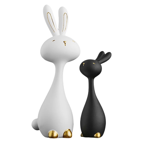 Mozhitti Easter Statue Set (2 Piece Set) Is A Easter Decoration Suitable For Family Bookshelves Tabletops Or Fireplaces It Is A Spring Festival Gift For Children And Lovers