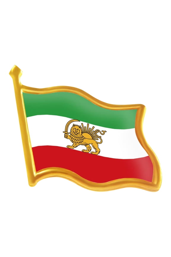 Flag Lapel Pins Bulk Metal Persian Iranian Sun And Crown Pin Souvenir Series Gifts
