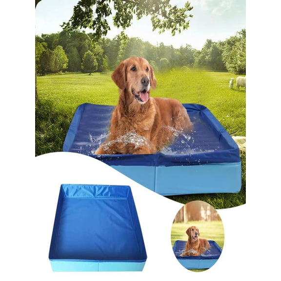 Mozhitti Foldable Dog Bath Swimming Pool For Dogs Paddling Pool For Foldable Dog Pool Dog Bath For Small Dogs And Cats 50 X 50 X 10 Cm