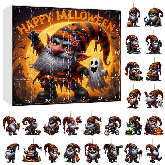 Mozhitti Halloween 2D Acrylic Flat Mystery Witch Pumpkin Countdown 2025 Halloween