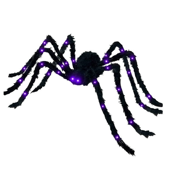Mozhitti Halloween Giant Spiderr Decorations Halloween Decorations Giant Light Up Hairy Decoration For Halloween Party Outdoor Indoor Yard