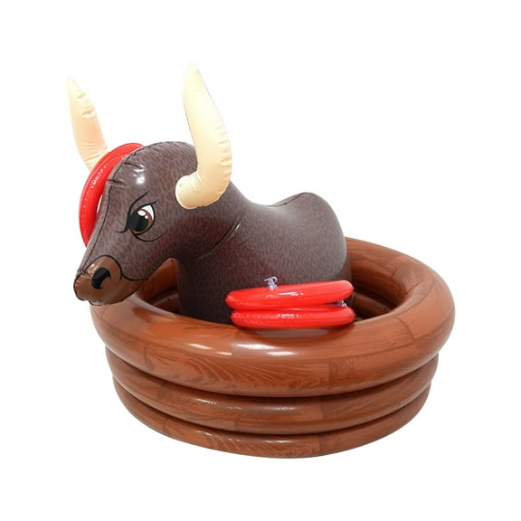 Mozhitti Inflatable Bull Ring Ice Bucket Water Ice Bucket Beverage Bull Ice Bucket Floating Float Ring Party Border Beverage Ice Bucket