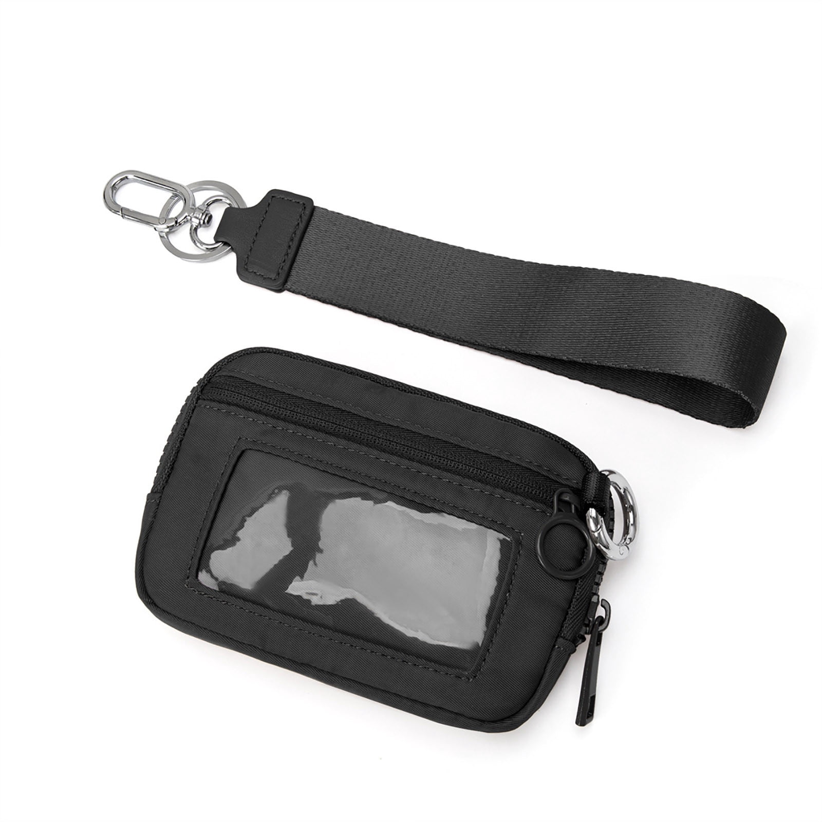 FJZFXKZL The Iris' Wallet, The Iris' Wallet 2nd Gen, The Iris Pouch Wristlet,Zippered Card Case Clutch with Keychain ID Window(Army Green
