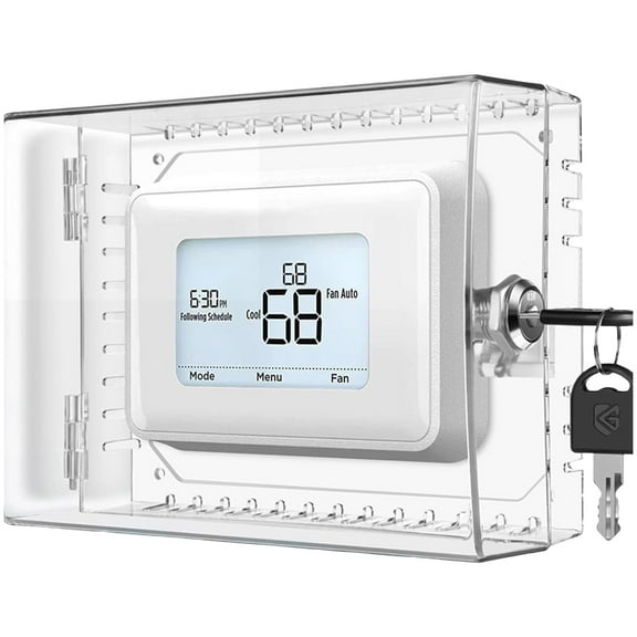 Mozhitti Large Thermostat Lock Box Cover With Key For Clear Thermostat Cover Fits Thermostats Y14036