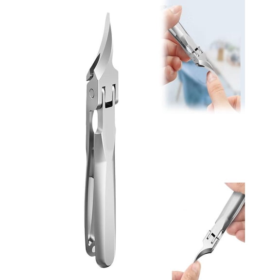 Mozhitti Long Inner Toenail Straight Cut Jaw Cut Long Handled Curved Toenail Cut Slip Handle For Long Nails