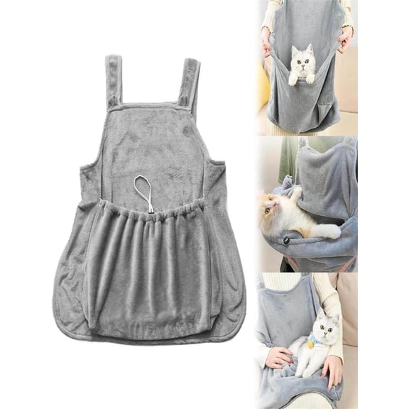 Mozhitti Pet Bag Small Dog Cat Sling Accompany Bag Hands Shoulder Carry Soft Breathable Cotton Pet Apron Indoors