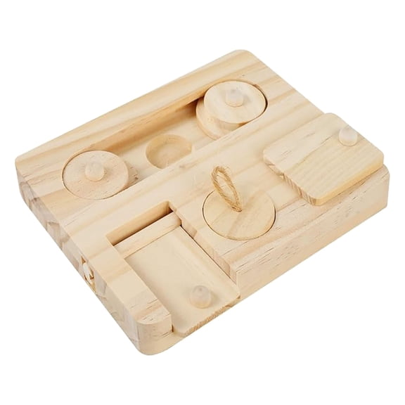 Mozhitti Pig Foraging Toys Wooden Hamster Toys Hamsters Wooden Interactive Enrichment Hide Dispenser Toys For Small Pet Foraging Toys Rabbit (6 In 1)