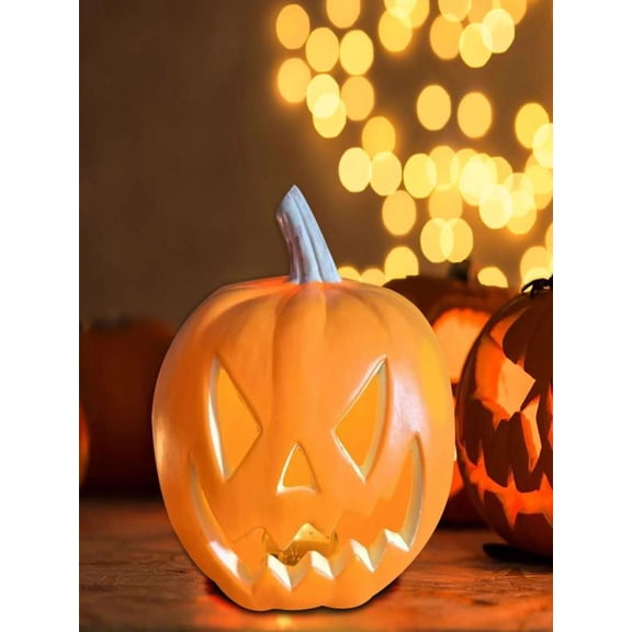 Mozhitti Pumpkin Light Up Pumpkin Glow Pumpkin With Face Pumpkin Decorating Party Goodie (bring Your Own Two # 5 Batteries)