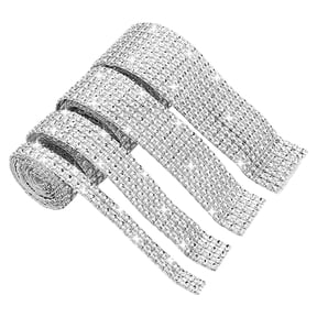 Mozhitti Rhinestone Ribbon Self Strips Diamond Tape For Crafts Art Car