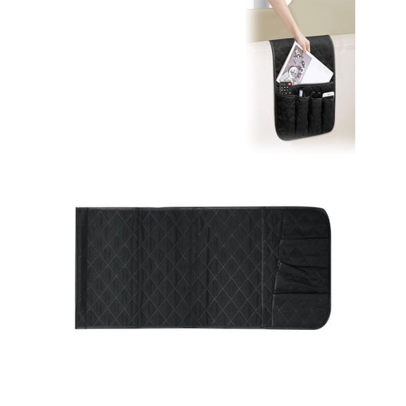 Mozhitti Sofa Armrest Organizer Non Slip Arm Chair Bedside Caddy Storage Organizer For Recliner Couch With 5 Pockets For Cell Phone TV Remote Control Magazines
