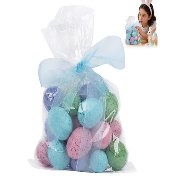 Mozhitti Spring Faux Butterfly & Metallic Easter Egg Garland Decorative Wreath Vine For Home & Seasonal Decor (E)