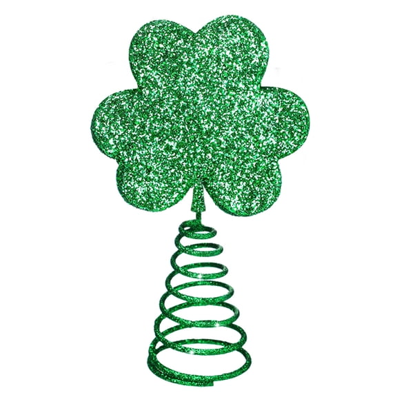 Mozhitti St. Patrick's Day Four Spring Decor Shiny Green Glitter Tabletop Ornament For Irish Decoration