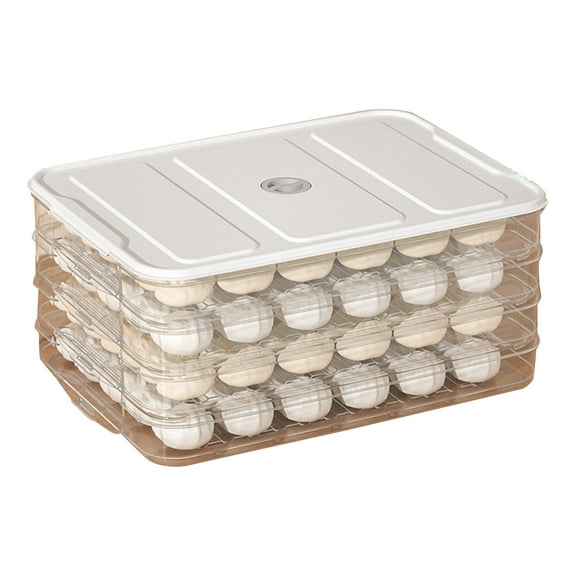 Mozhitti Storage Containers Stackable Snack Containers With LIDS Dumpling Boxes Storage Containers Good Sealing Four Layer