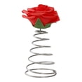 thumbnail image 1 of Mozhitti Stretchy Spring Red Rose Tree Topper Bendable Christmas Tree Decoration Flower Festive Party Table Decor Prop, 1 of 4
