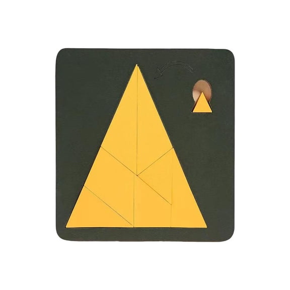 Mozhitti Triangle Puzzle Solving The Wooden Block Puzzle Challenge Wooden Irregular Shape Square Disappearing Triangle Design Triangulator Wood Brain Teaser Game