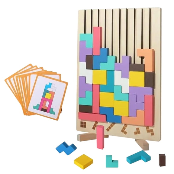 Mozhitti Wooden Stacking Puzzle Toy Wooden Stacking Puzzle Toy Art Decorative Home Ornaments For Adults Stress & Brain Teaser Game Easter Gift Family Activity