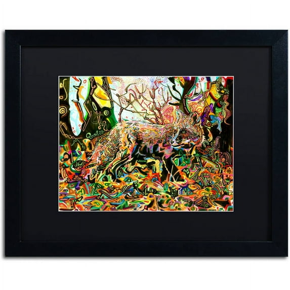 "Mozilla?s Fox" Canvas Art by Josh Byer, Black Matte, Black Frame