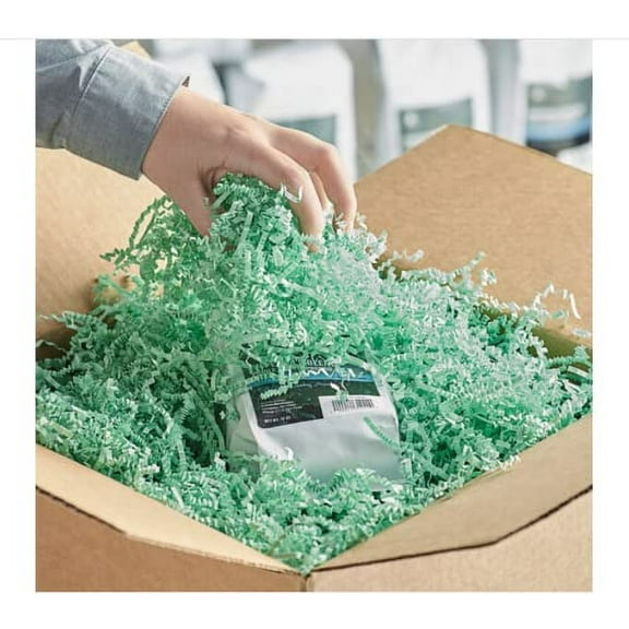 Mozingo 10 LB Crinkle Cut Paper Shred Filler for Gift Bags Packing Boxes and Stuffing Baskets Bulk (10 LB, Mint Green)