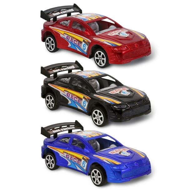 Mozlly Friction Powered Sport Cars Pack Includes 3 Different Racing Friction Power Toy Cars for Kids Fun Pretend Play Race Cars Toys for Boys and Girls for Indoor and Outdoor Play