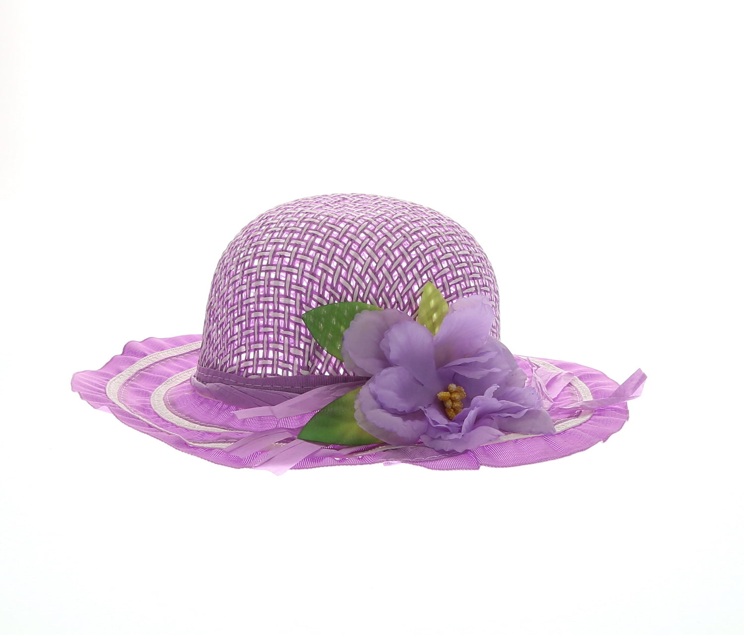 Mozlly Tea Party Hats for Girls and Boys Cute Kids Straw Sun Hat Tea