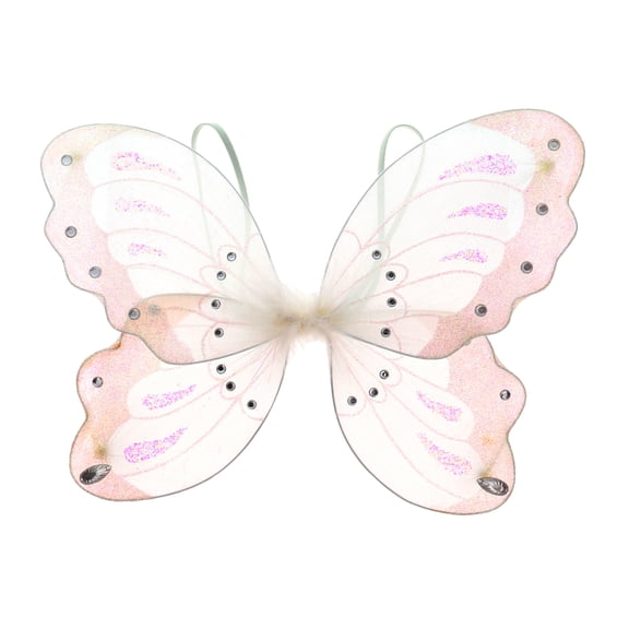 Mozlly White Costume Butterfly Wings for Girls and Boys - 14 Inches
